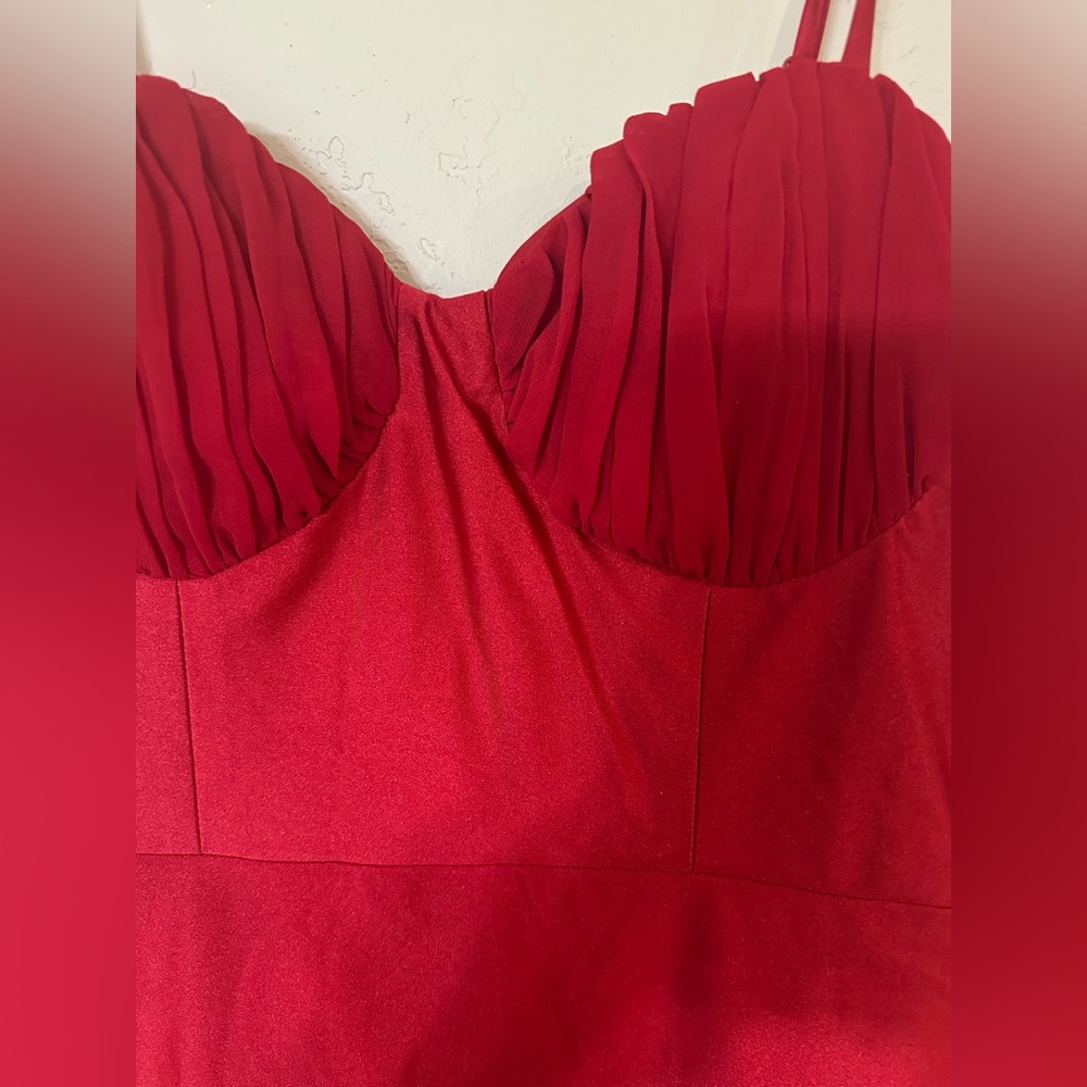 City Studio Red Ruffle Mini Dress‎ - Picture 4 of 5